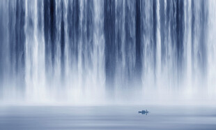 流水生财瀑布山水幕墙