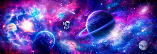 宇宙星空外太空星球银河黑洞背景