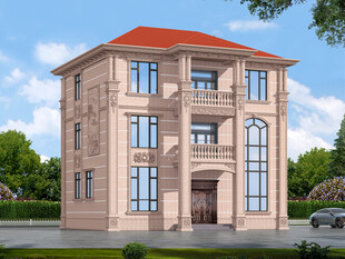 农村三层欧式别墅外观设计图效果