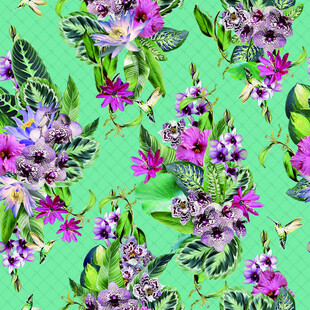 清新花卉图案背景