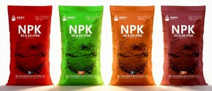 多彩肥料袋子展示
