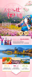 浪漫旅游宣传页展示