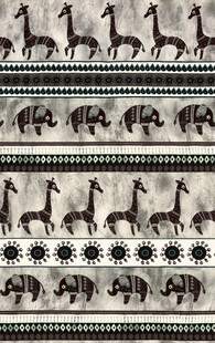 动物图案的条纹织物