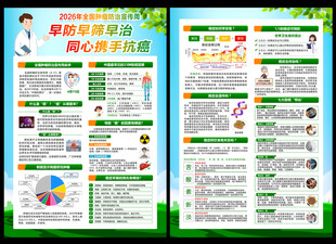 全国肿瘤防治宣传周宣传单