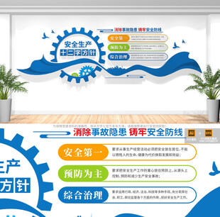 安全生产十二字方针文化墙