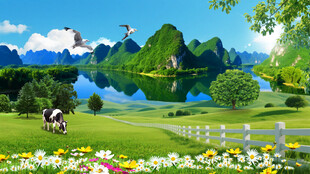 山水草地
