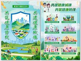 第38个爱国卫生月主题海报