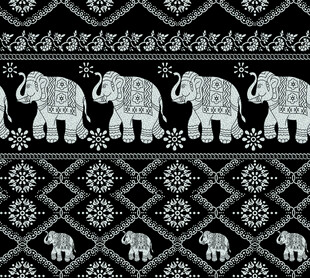 黑白大象图案装饰纹理