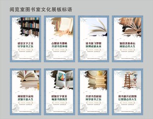 阅览室 图书室 标语 展板