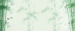 灯箱新中式水墨竹子