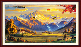 日照金山油画