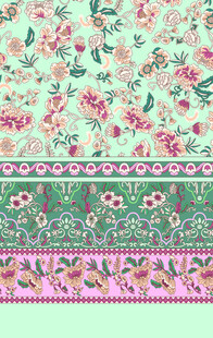 花卉图案布料纹理展示