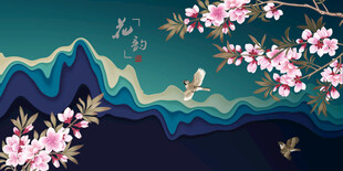 山水繁花间的灵动景致