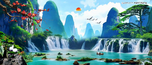 桂林山水风景画