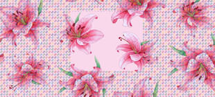 粉色花卉图案背景纹理