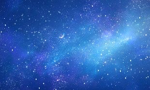 璀璨蓝色星空壁画