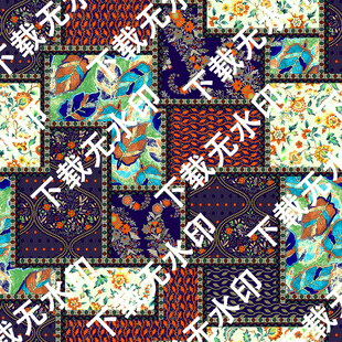 大牌拼接花  腰果花  方巾