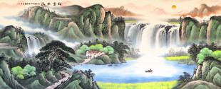 聚宝盆风水画
