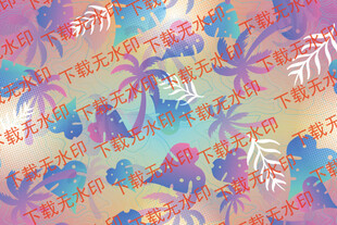 沙滩 椰树 棕榈叶 衬衫 