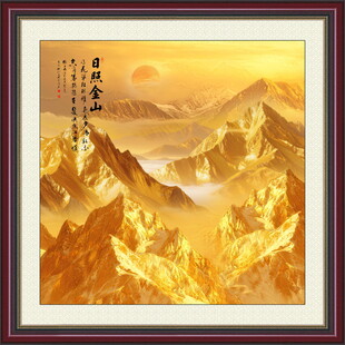 金箔山水画背景墙素材-金箔山水画背景墙图片-金箔山水画背景墙设计模板