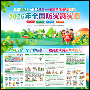 2026防灾减灾日展板