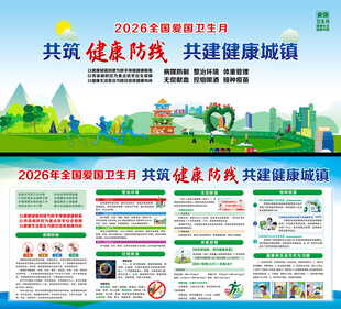 全国爱国卫生月展板