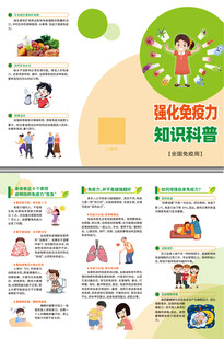 强化免疫力知识科普三折页