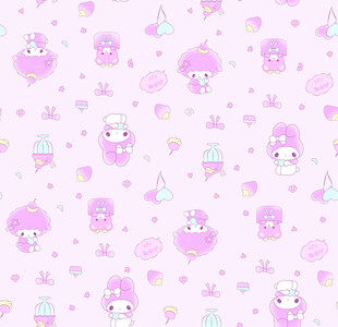 梦幻独角兽甜品图案背景