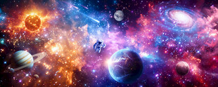 宇宙星空外太空星球银河黑洞背景