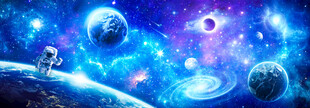 太空星球宇航员宇宙星空黑洞背景