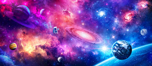 外太空宇宙漩涡银河星空星球背景
