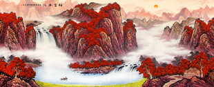 壮丽山水国画景观