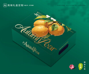 秋月梨礼盒 梨包装
