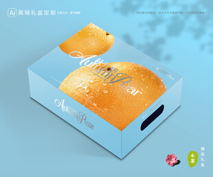 秋月梨礼盒 梨包装