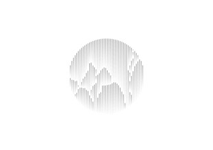简约山峰圆形图标设计