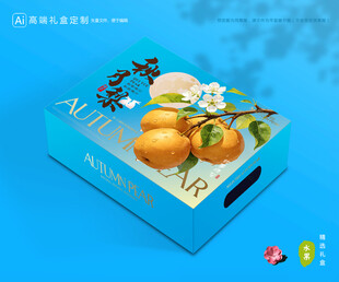 秋月梨礼盒 梨包装