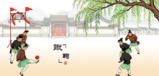 蹴鞠足球起源古人蹴鞠