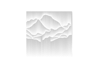 立体山水剪纸艺术图案