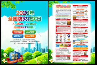 全国防灾减灾DM单页