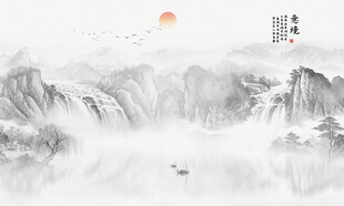 禅意水墨画