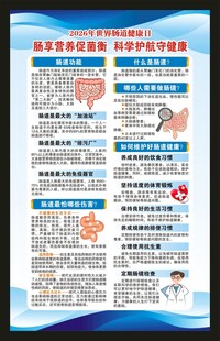 世界肠道健康日海报