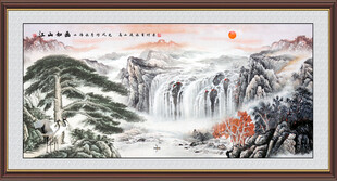 国画迎客松