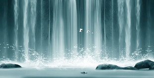 瀑布流水