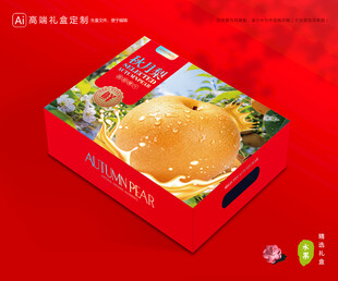 秋月梨礼盒 梨包装
