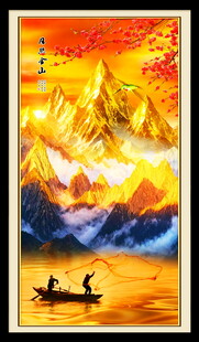 竖幅山水画