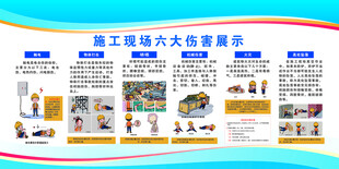 施工 六大 伤害  安全漫画 
