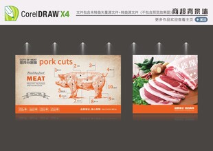 猪肉背景墙