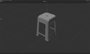 塑料凳子3D模型