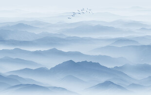 远山近水水墨风景