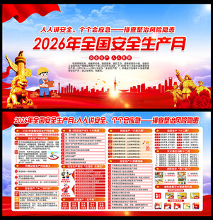 2026年全国安全生产月海报